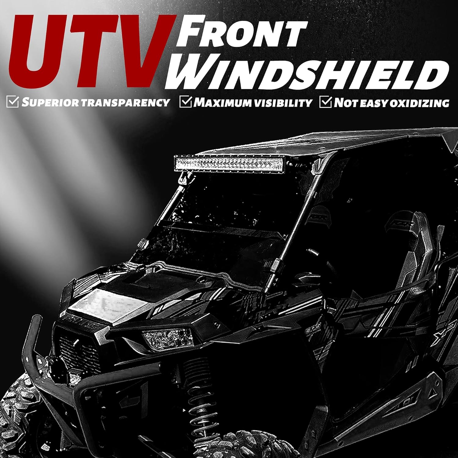 HECASA Windshield Compatible with Kubota RTV 400, Kubota RTV 500, Kubota RTV 520 Full Clear Windscreen - Image 4
