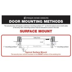 Alternative view of Unique Home Designs 36 in. x 80 in. SU Casa Black Surface Mount Outswing Steel Security Door with Expanded Metal Screen