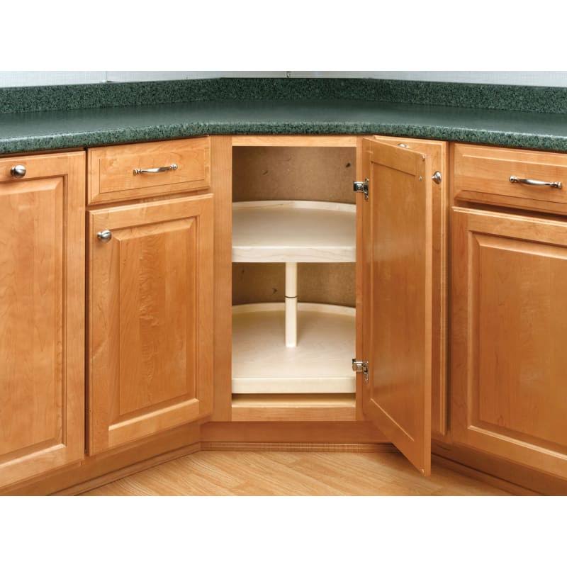 Rev-A-Shelf 4WLS273-20-536 20×22 Natural Wood 3 Shelf D-Shape Independent Lazy Susan - Image 6