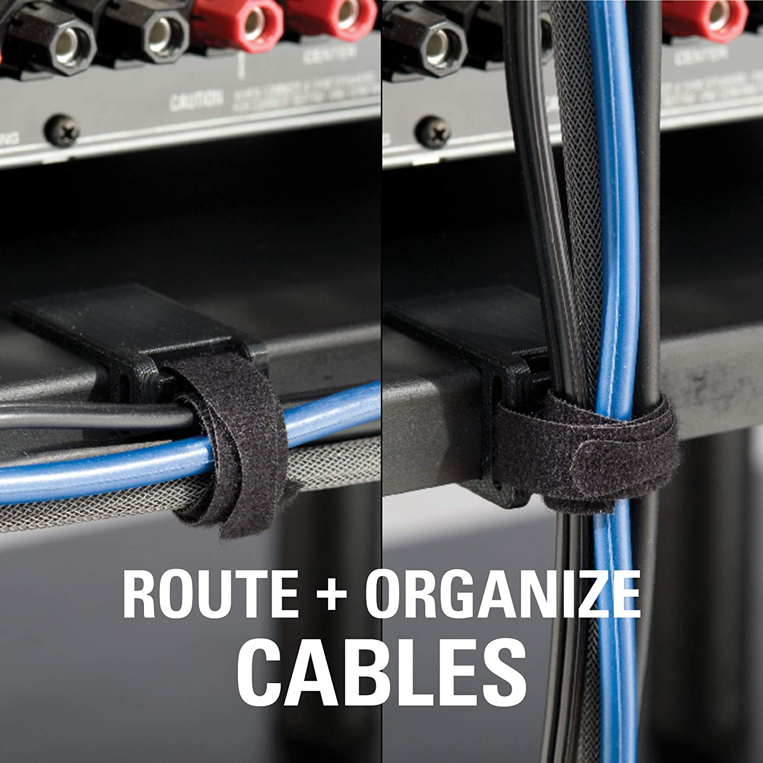 Sanus AV Media Stand with Built-in Cable Mangement & Adjustable Feet – Heavy Duty Design Holds 400lbs of Audio/Video Components – Features Simple 15-Minute Install & Includes All Hardware - Image 4