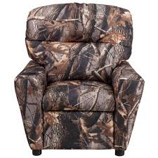Emma and Oliver Camouflaged Fabric Kids Recliner with Cup Holder - Image 10