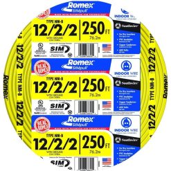 Southwire 250 ft. 12/2/2 Solid Romex SIMpull Cu NM-B W/G Wire