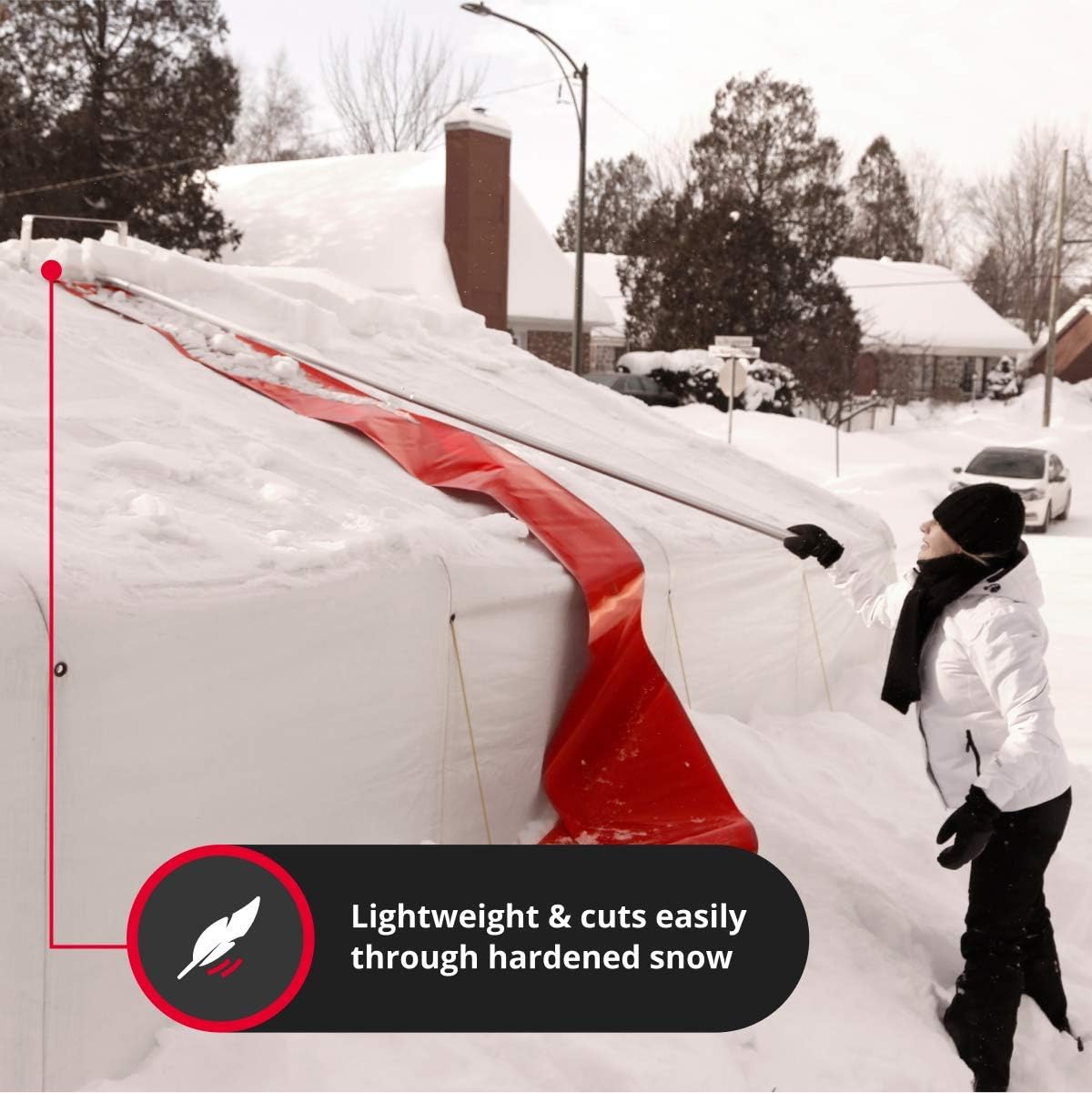 SNOWPEELER Premium – Roof Rake for Snow Removal – 30 ft. Reach – Clear Your Roof in No Time – Ideal for Long or Low-Pitched Roofs - Image 6
