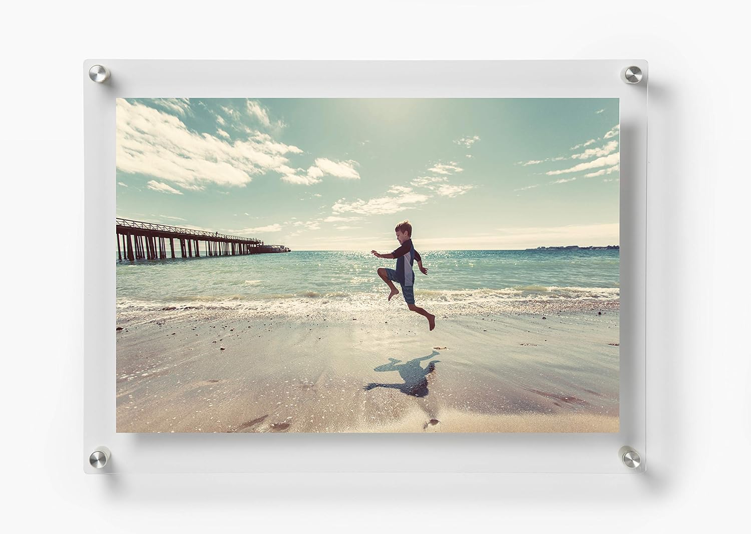 Wexel Art 21×27-Inch Double Panel Grade Acrylic Floating Frame Hardware for, 18×24-Inch Art & Photos, Clear, Silver - Image 2